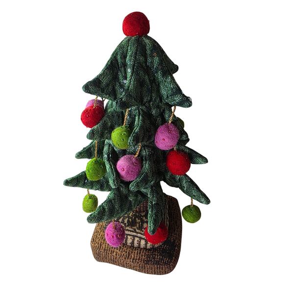 NEW John Derian Christmas Tree Sparkling Beaded Target 19"x12" Plush Pillow NWT - Picture 1 of 9